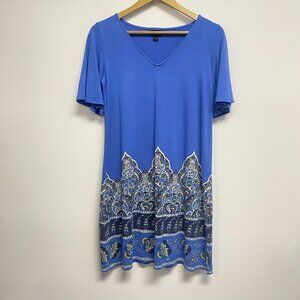 J. Jill Blue Paisley Dress